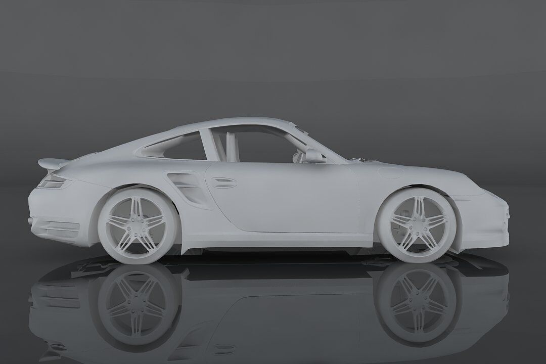 Porsche 911 997 Low-poly 3D model_7