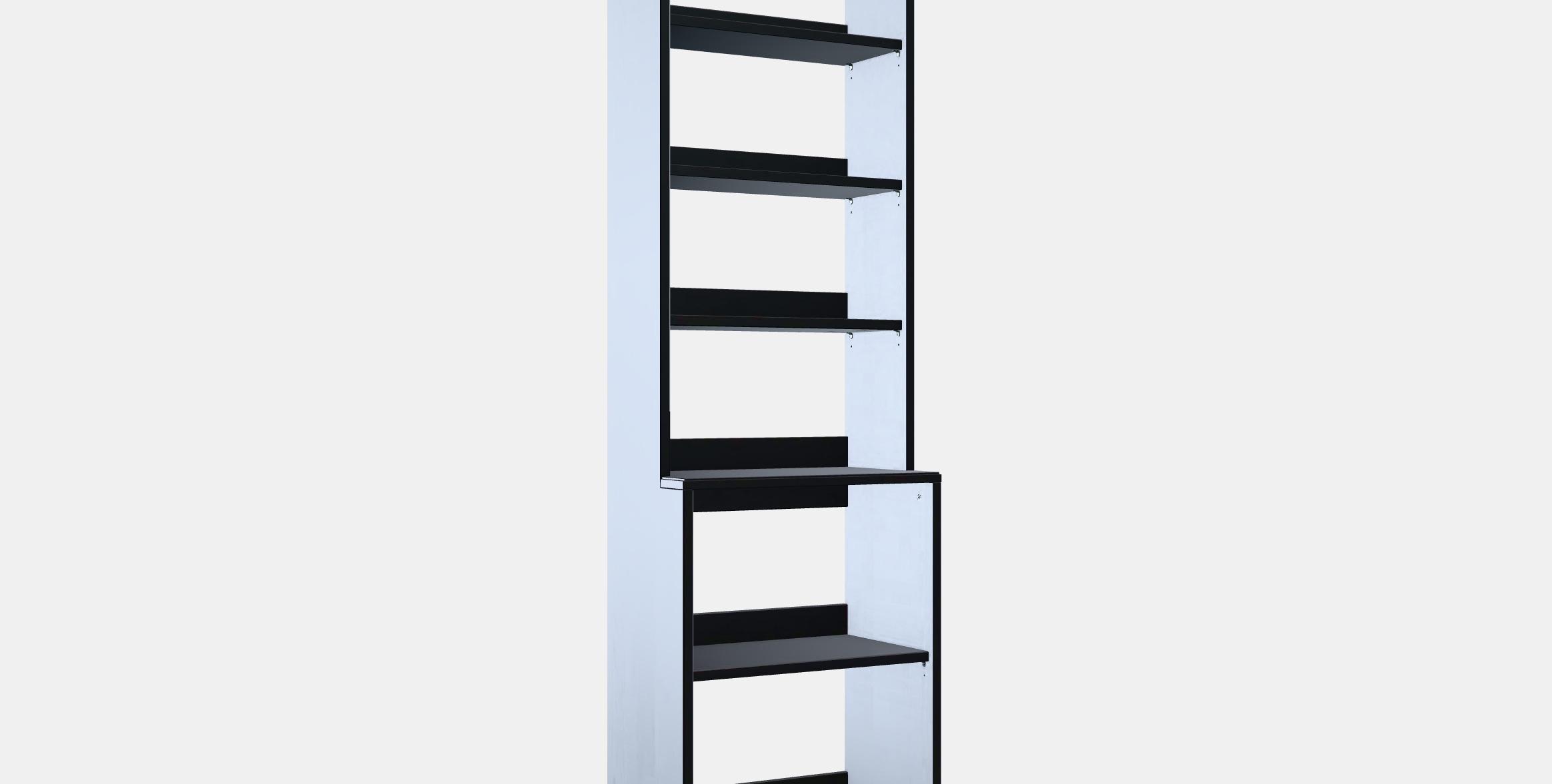 HAVSTA Shelving unit with plinth 1 Low-poly 3D model_8