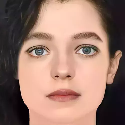 Esme Creed-Miles Head - No Hair - Low poly head for game