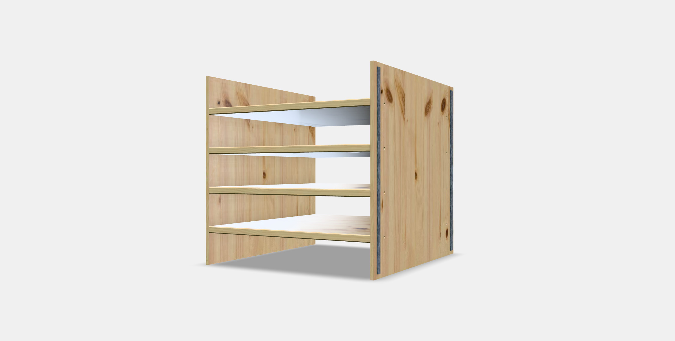KALLAX Insert with 4 shelves 1 Low-poly 3D model_12
