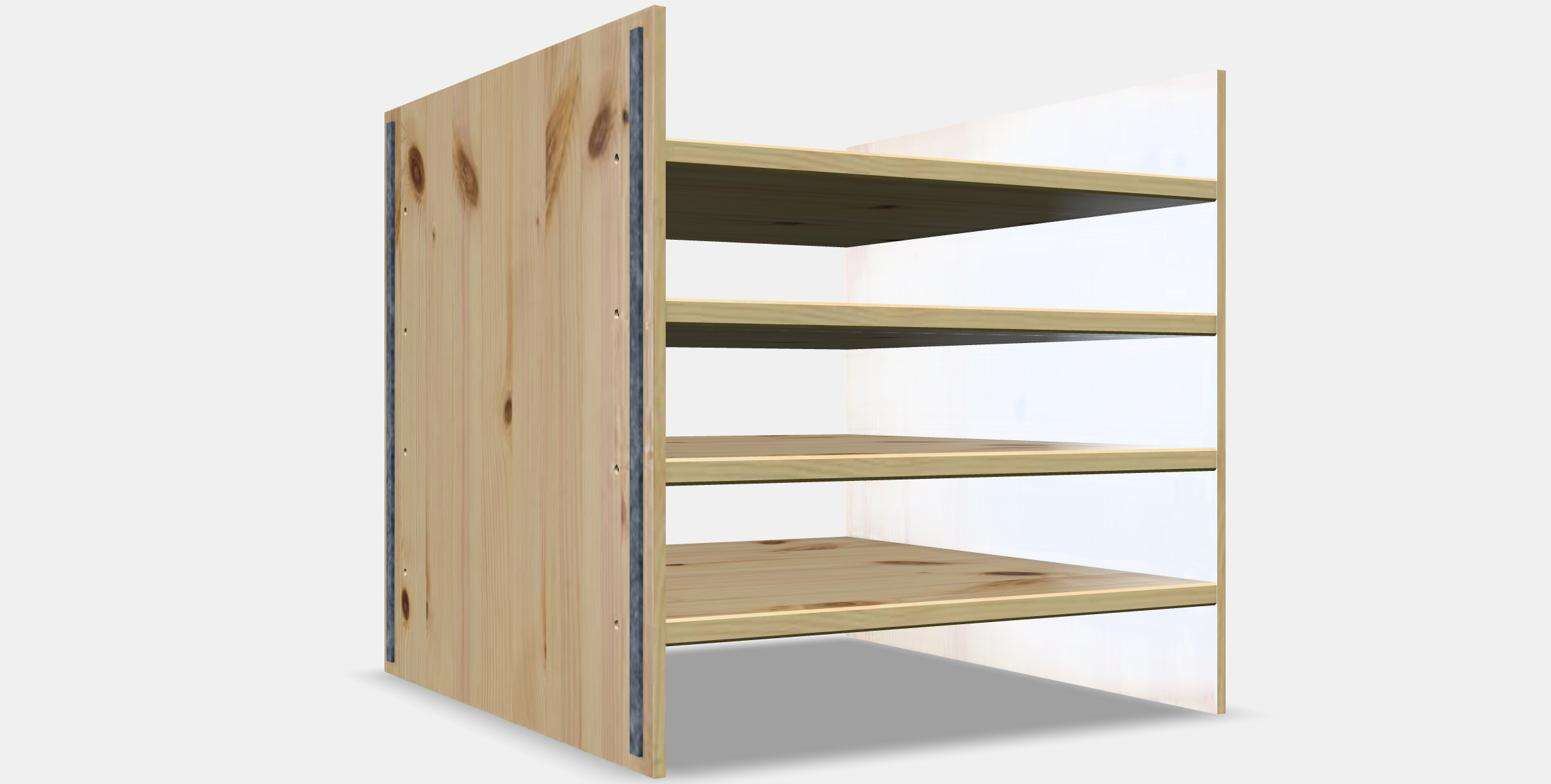 KALLAX Insert with 4 shelves 1 Low-poly 3D model_9