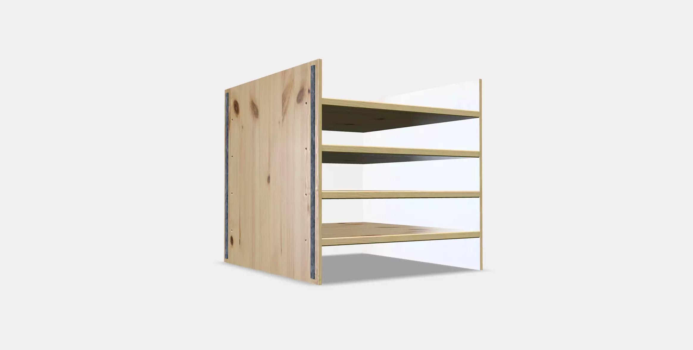 KALLAX Insert with 4 shelves 1 Low-poly 3D model_0