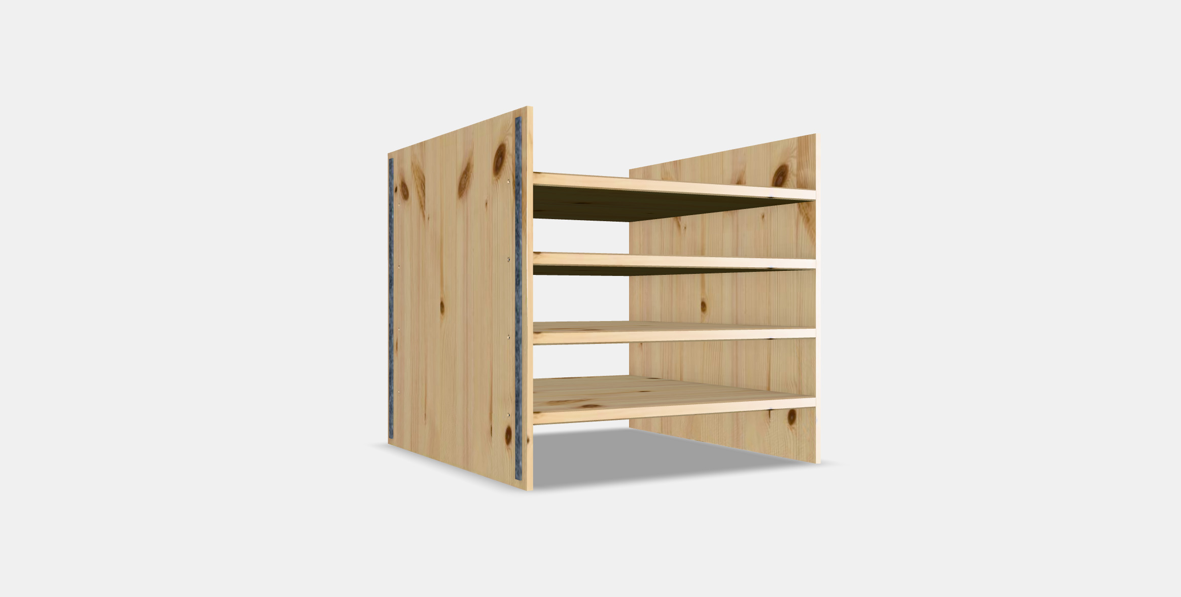 KALLAX Insert with 4 shelves 1 Low-poly 3D model_16