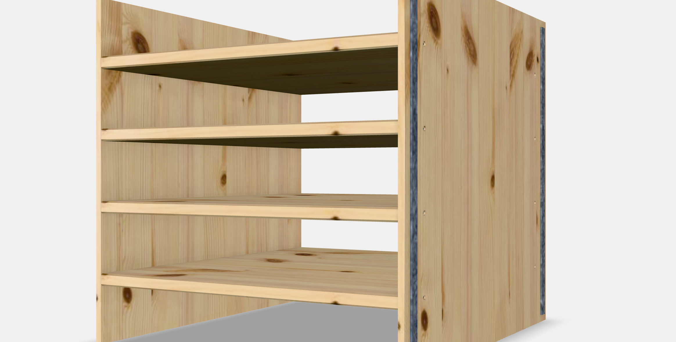 KALLAX Insert with 4 shelves 1 Low-poly 3D model_6