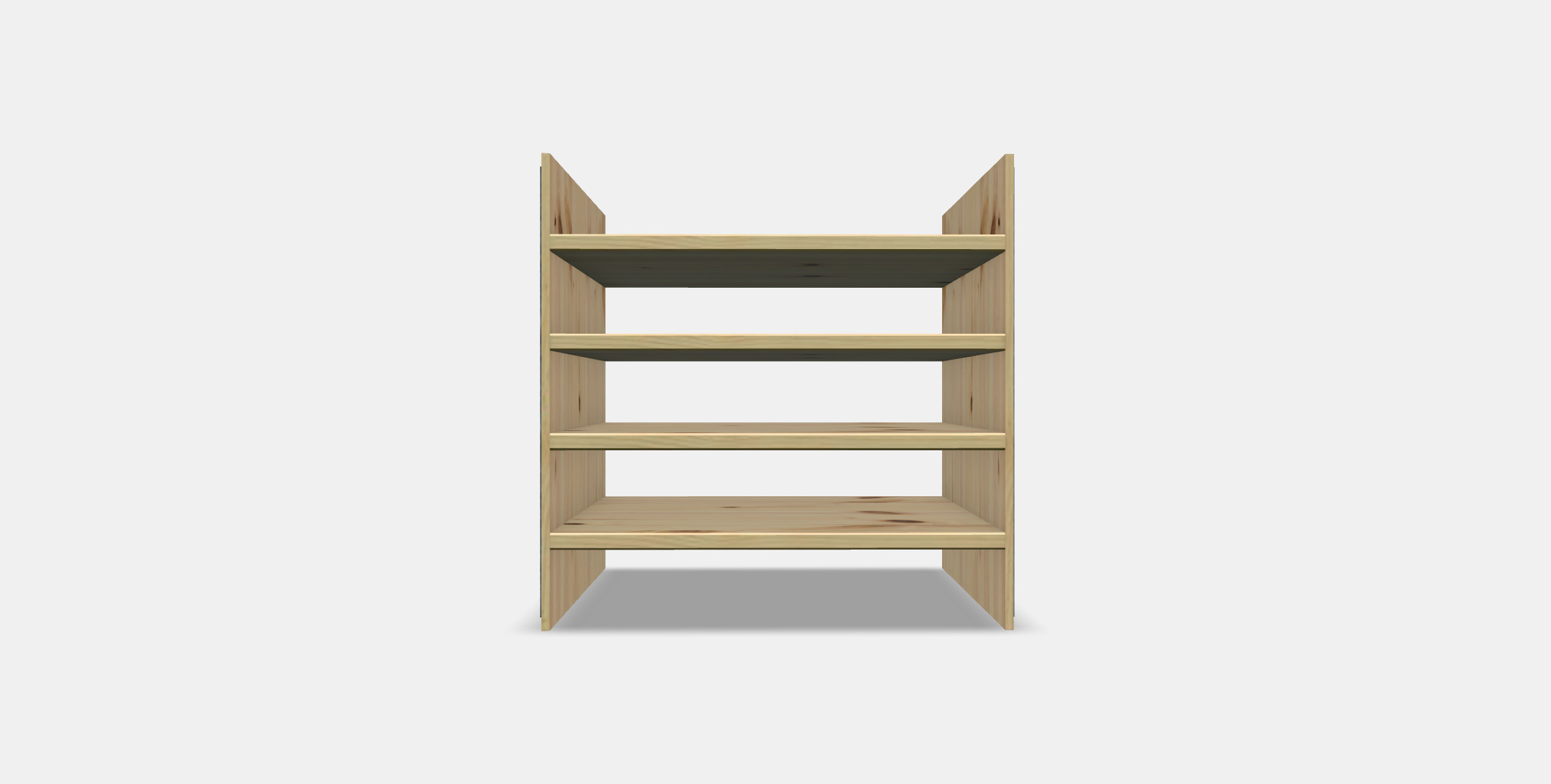 KALLAX Insert with 4 shelves 1 Low-poly 3D model_10