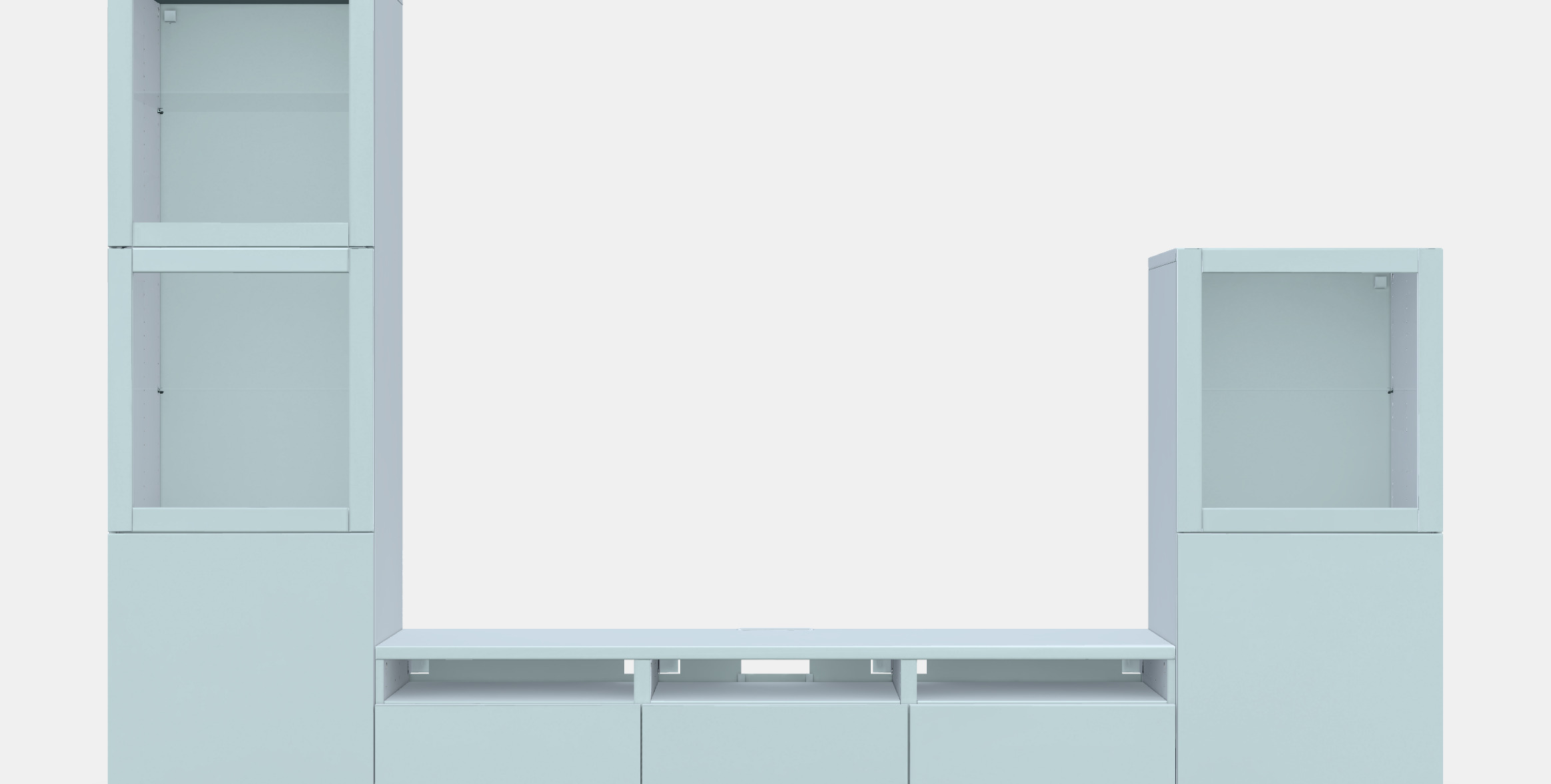 BESTA TV storage combination-glass doors 3D model_13