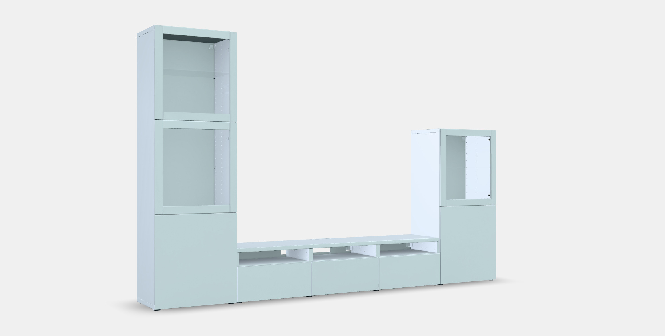 BESTA TV storage combination-glass doors 3D model_9