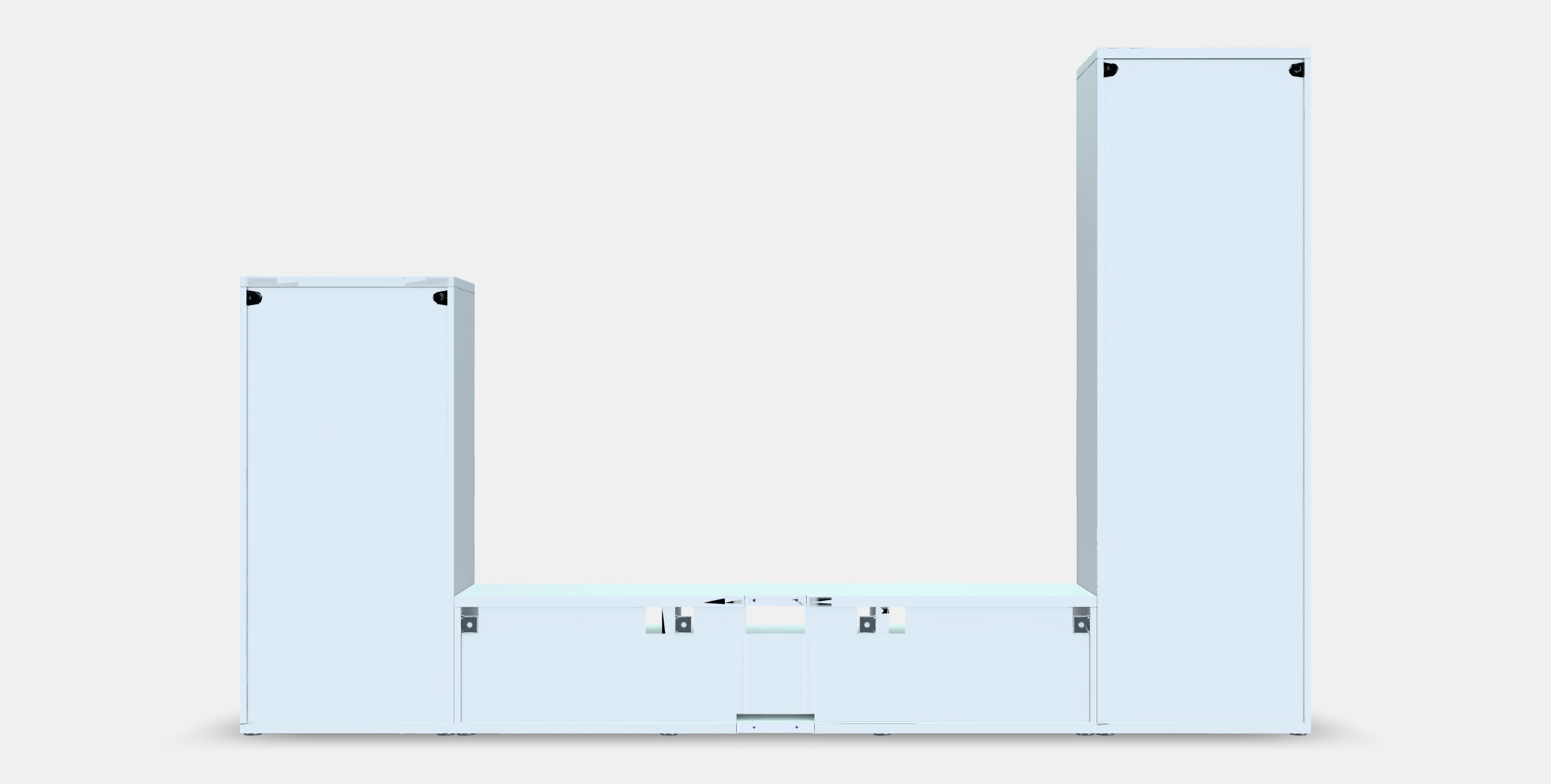 BESTA TV storage combination-glass doors 3D model_15