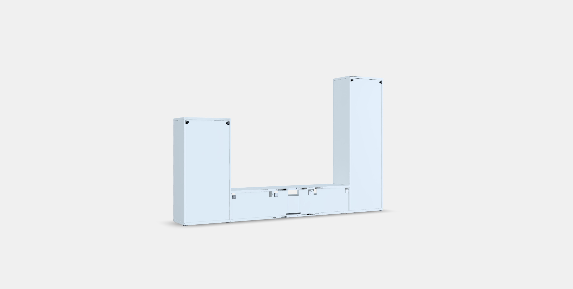 BESTA TV storage combination-glass doors 3D model_16