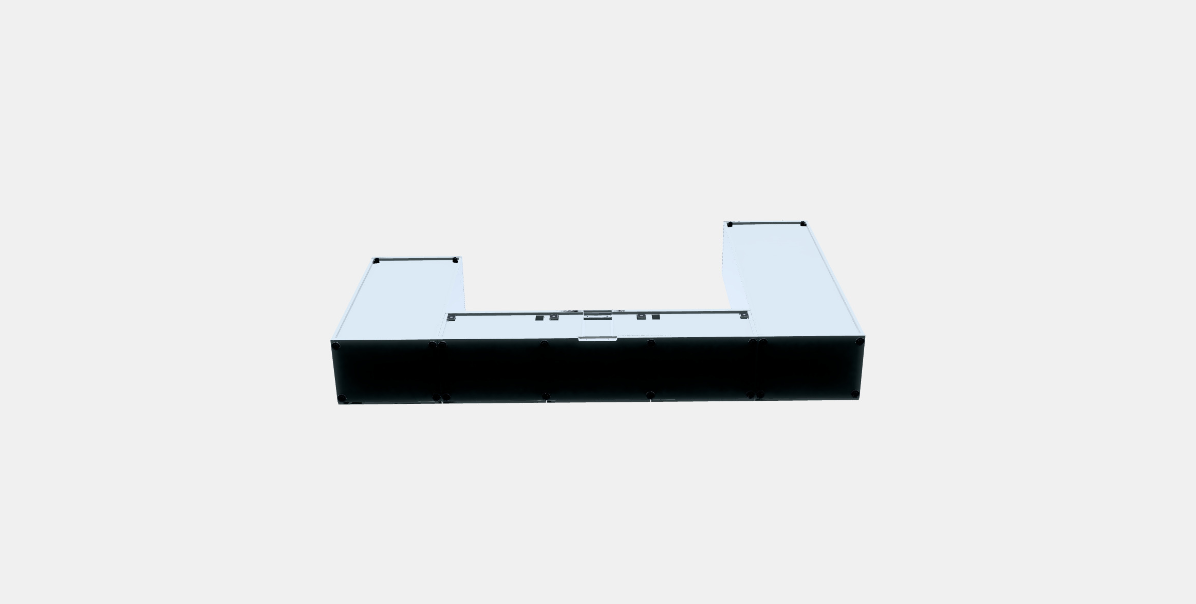 BESTA TV storage combination-glass doors 3D model_7