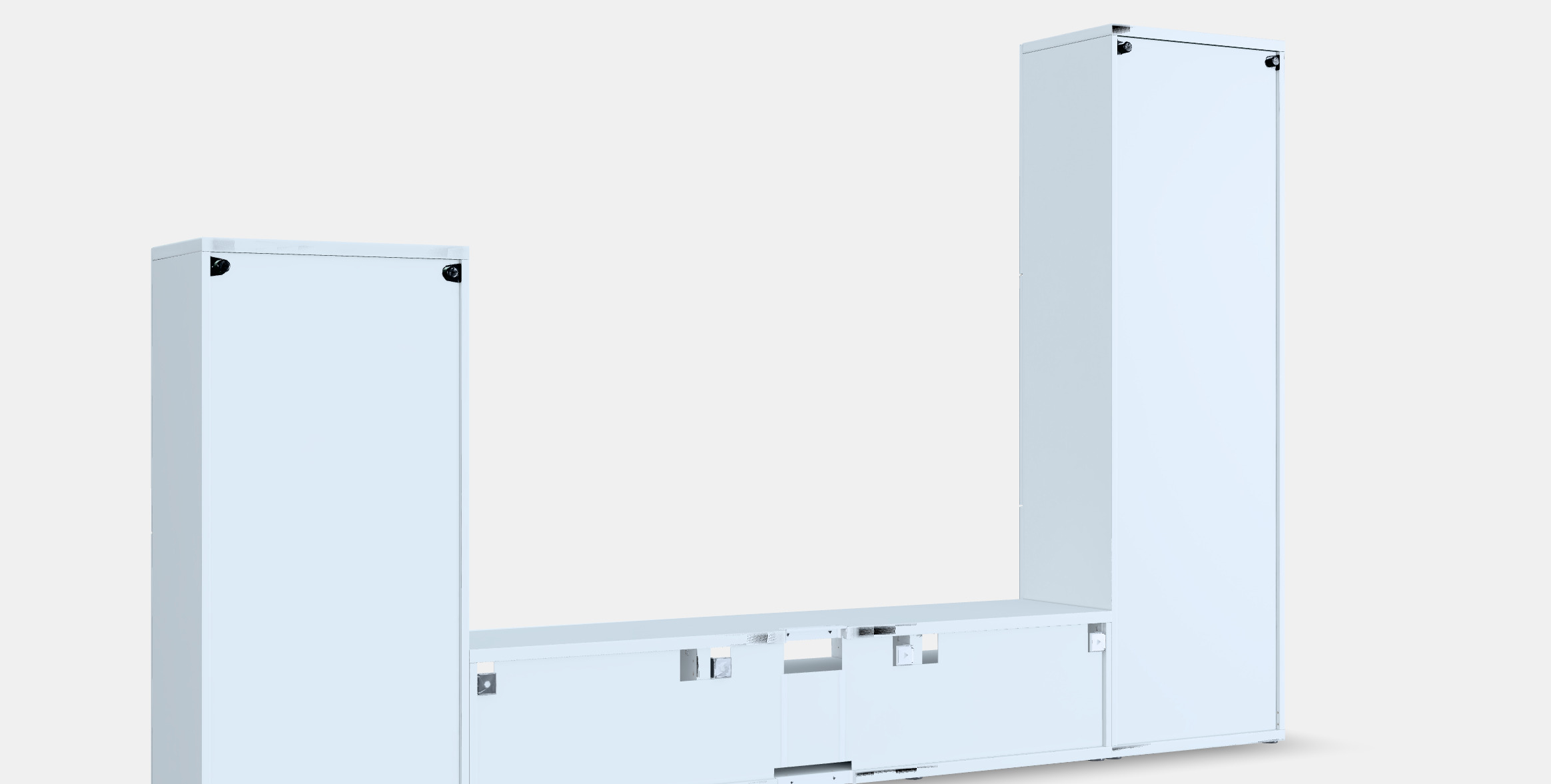 BESTA TV storage combination-glass doors 3D model_3