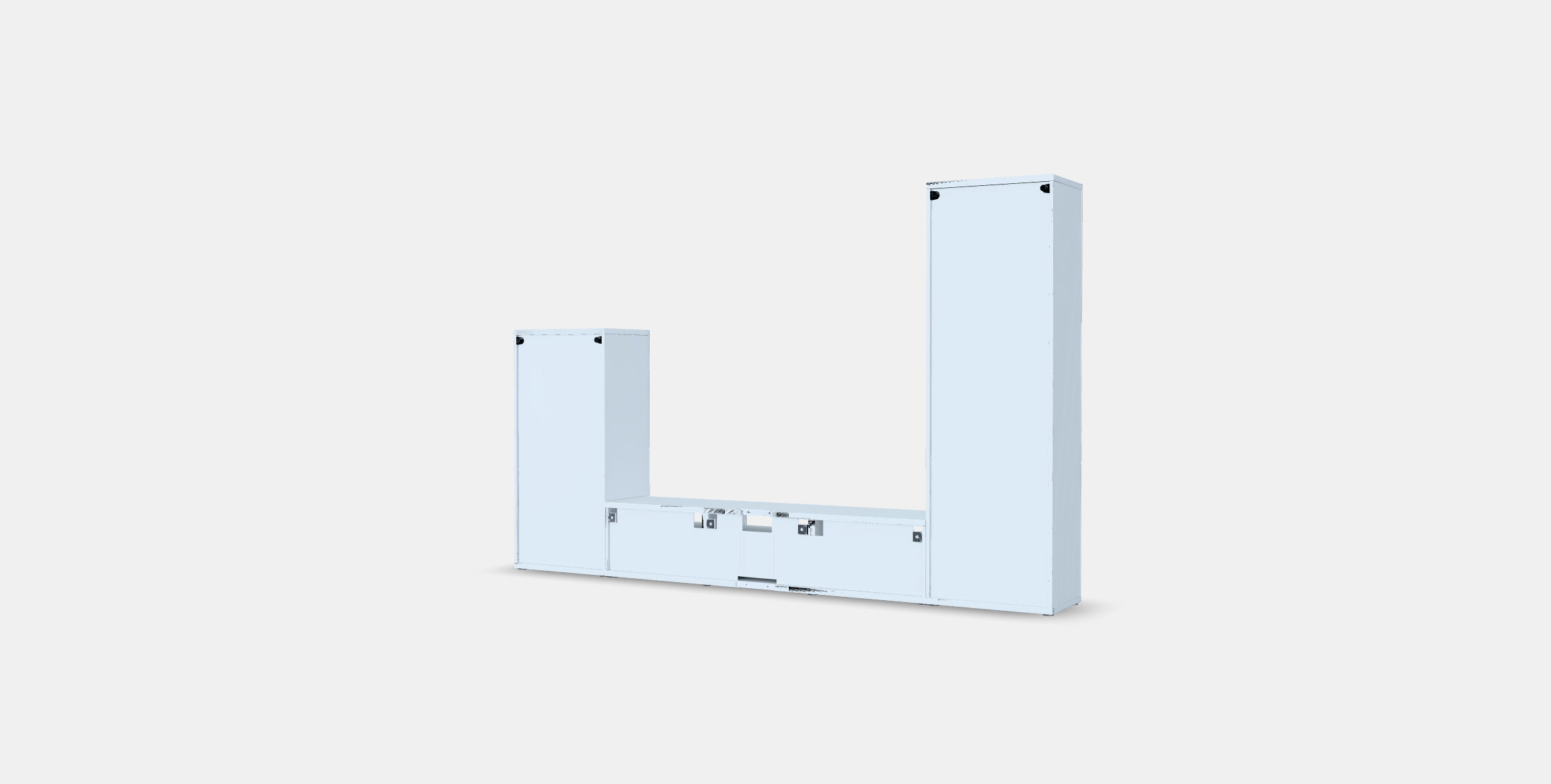 BESTA TV storage combination-glass doors 3D model_5