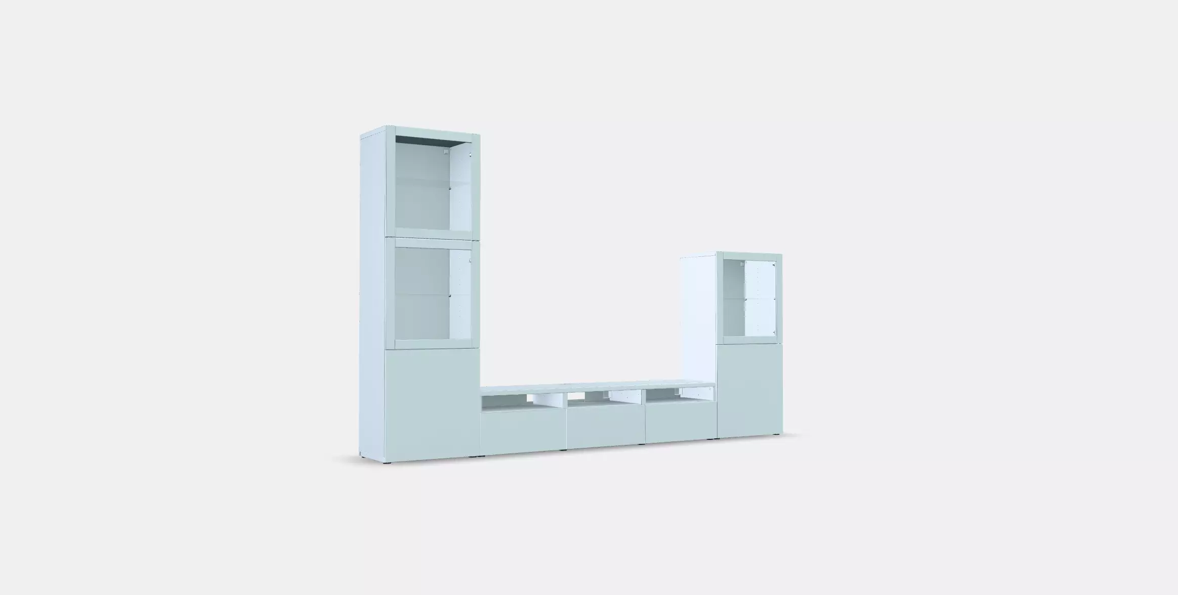 BESTA TV storage combination-glass doors 3D model_0