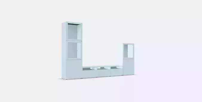 BESTA TV storage combination-glass doors