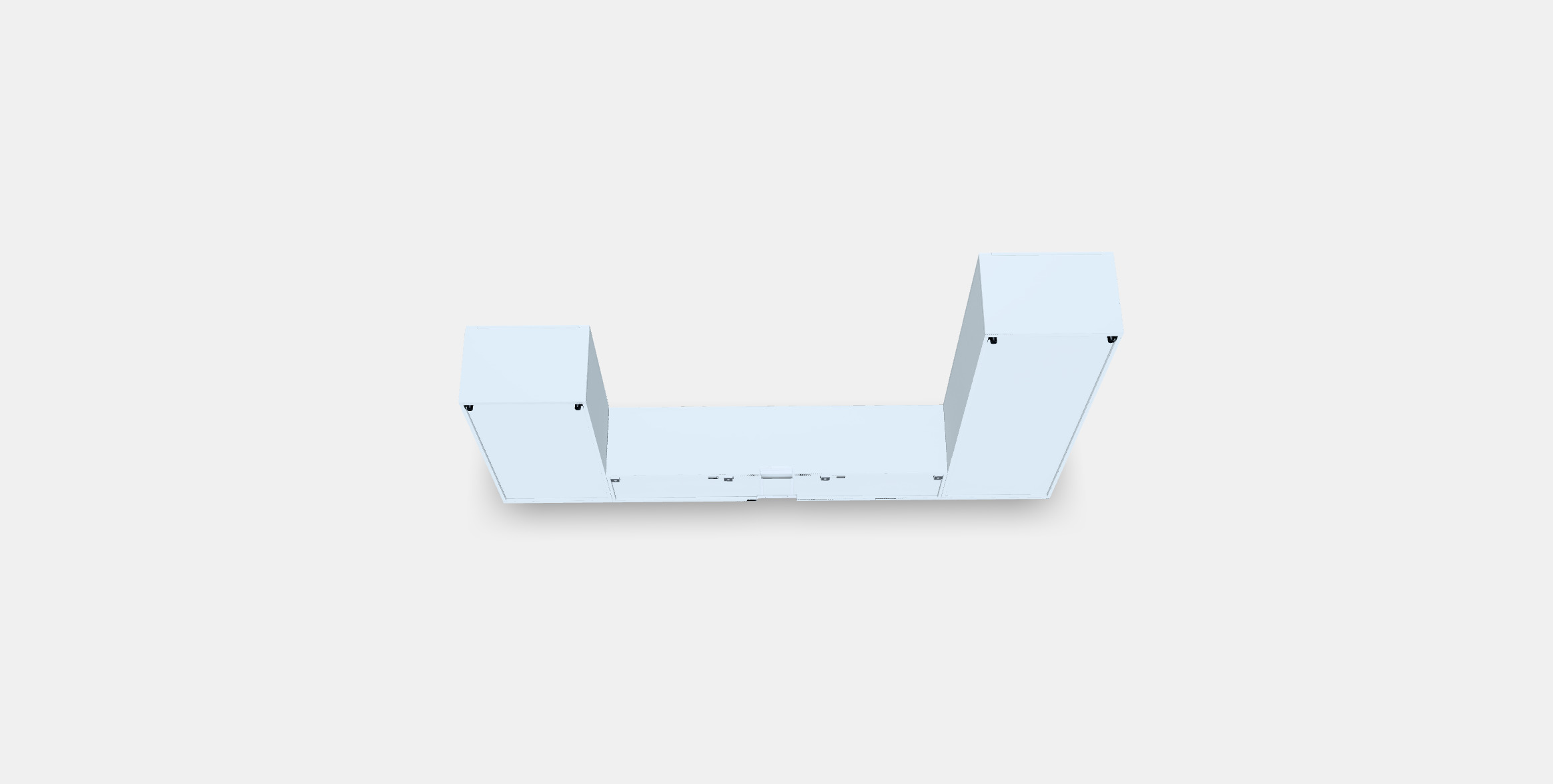 BESTA TV storage combination-glass doors 3D model_2