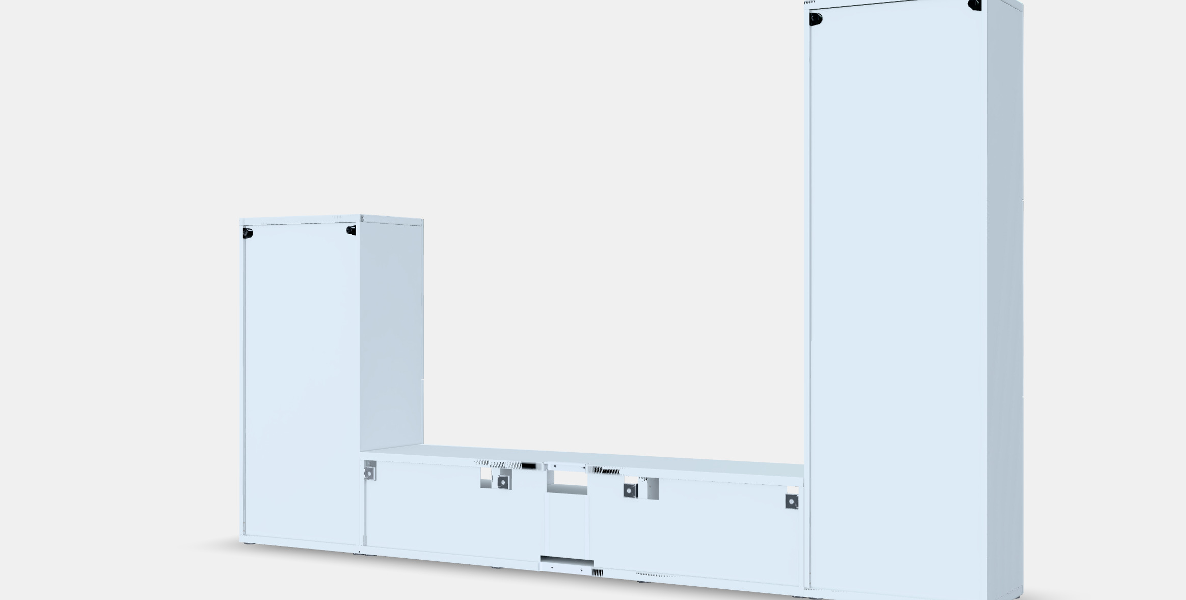 BESTA TV storage combination-glass doors 3D model_6
