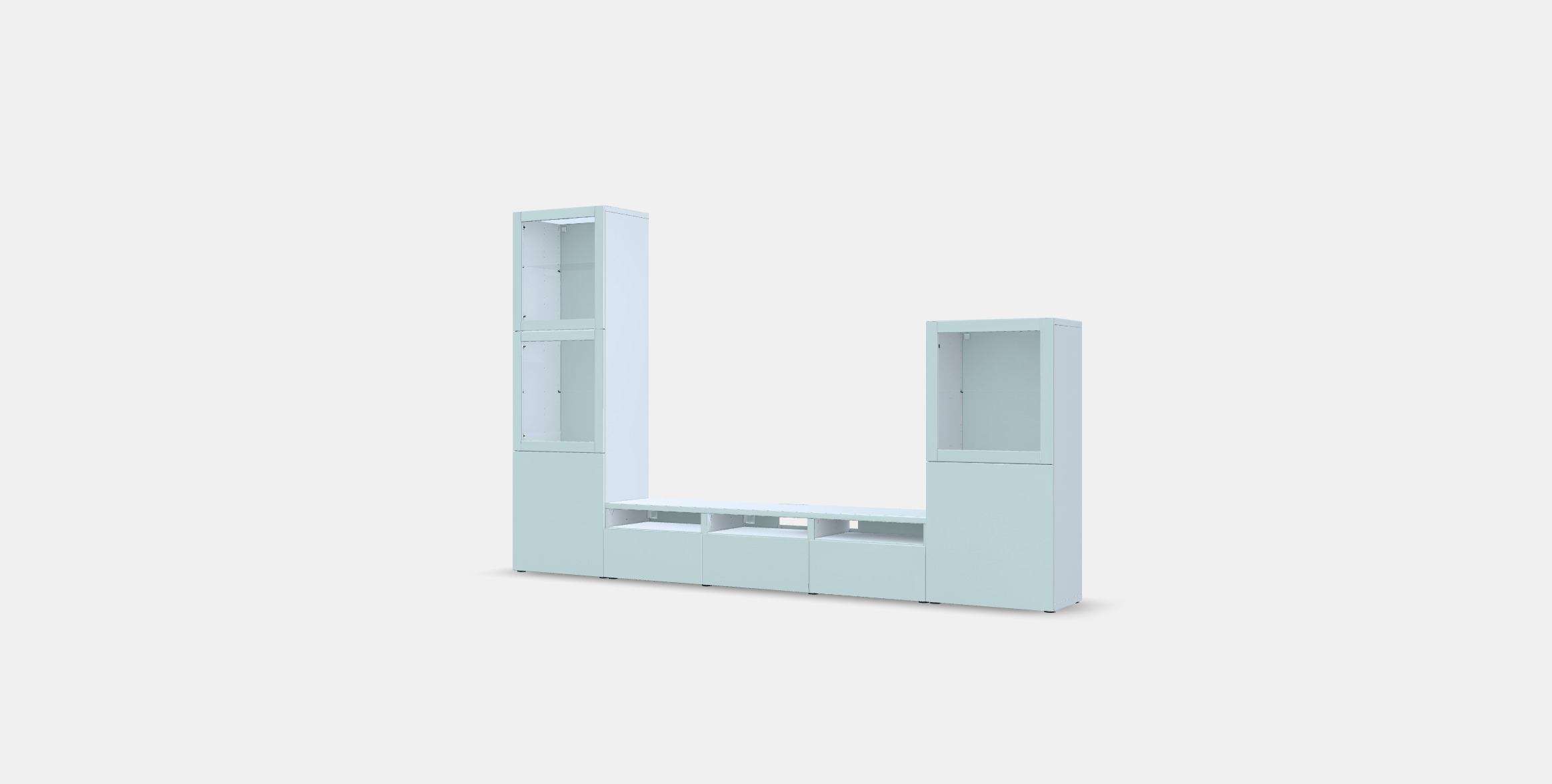 BESTA TV storage combination-glass doors 3D model_11
