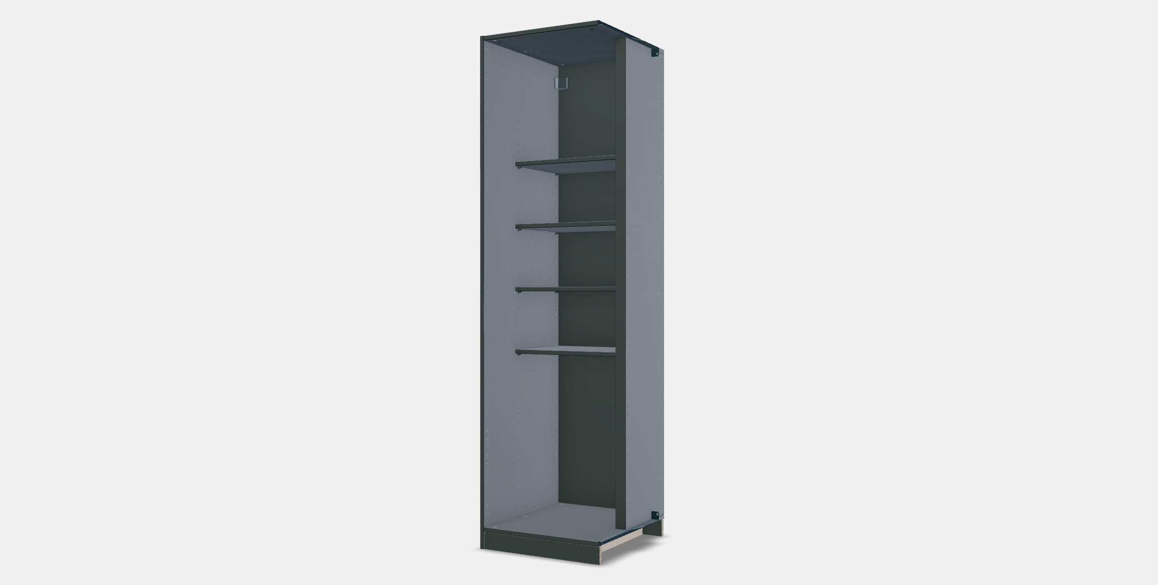 PAX Add-on corner unit with 4 shelves 11 3D model_12