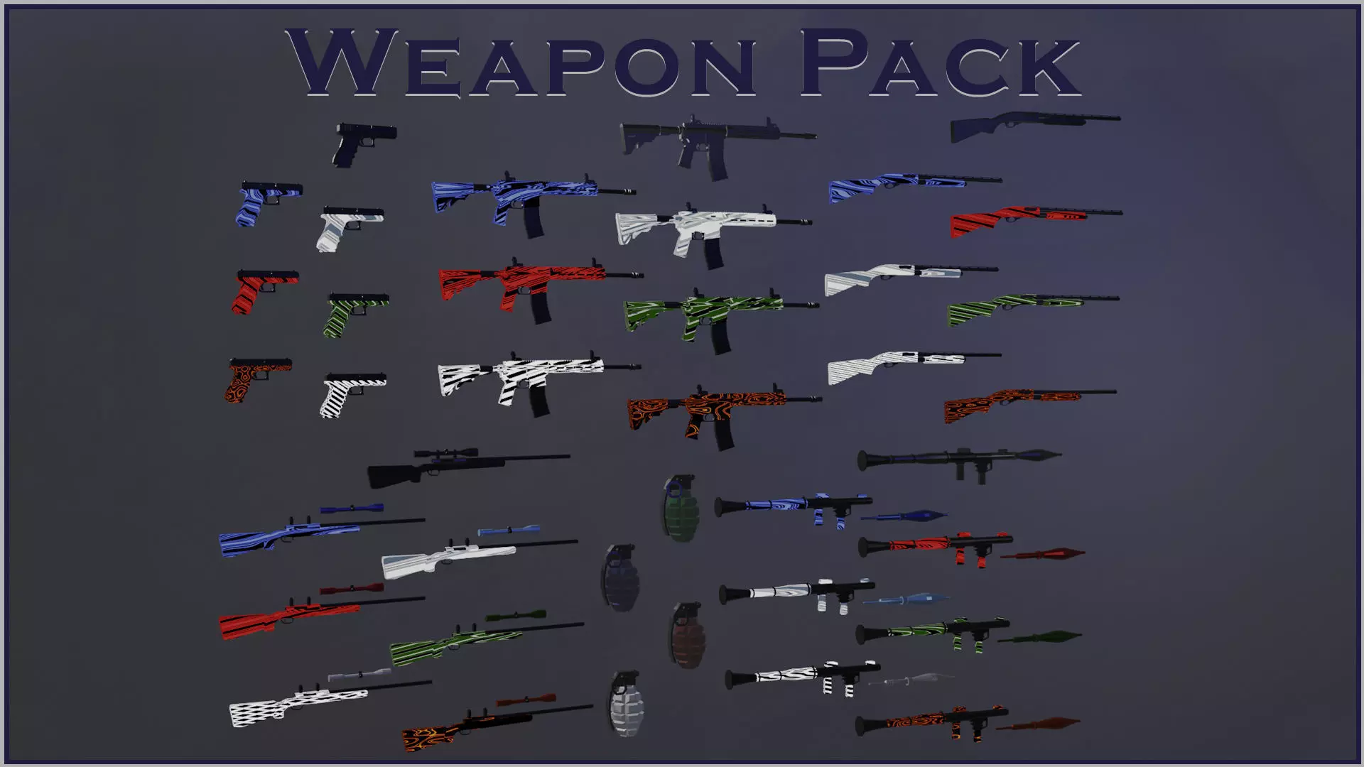 Free Weapon Pack Free 3D model