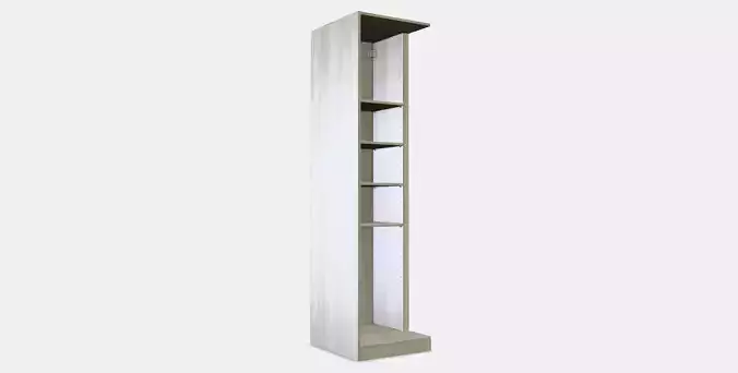 PAX Add-on corner unit with 4 shelves 12