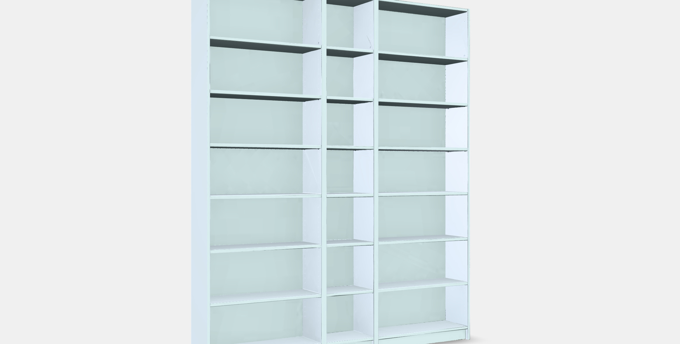 BILLY Bookcase 5 Low-poly 3D model_9