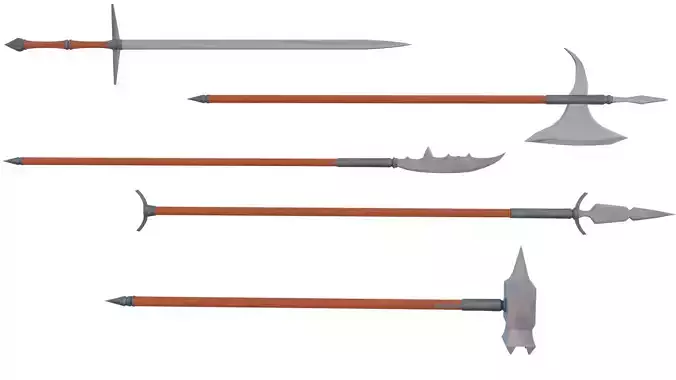 Lowpoly two handed melee pack