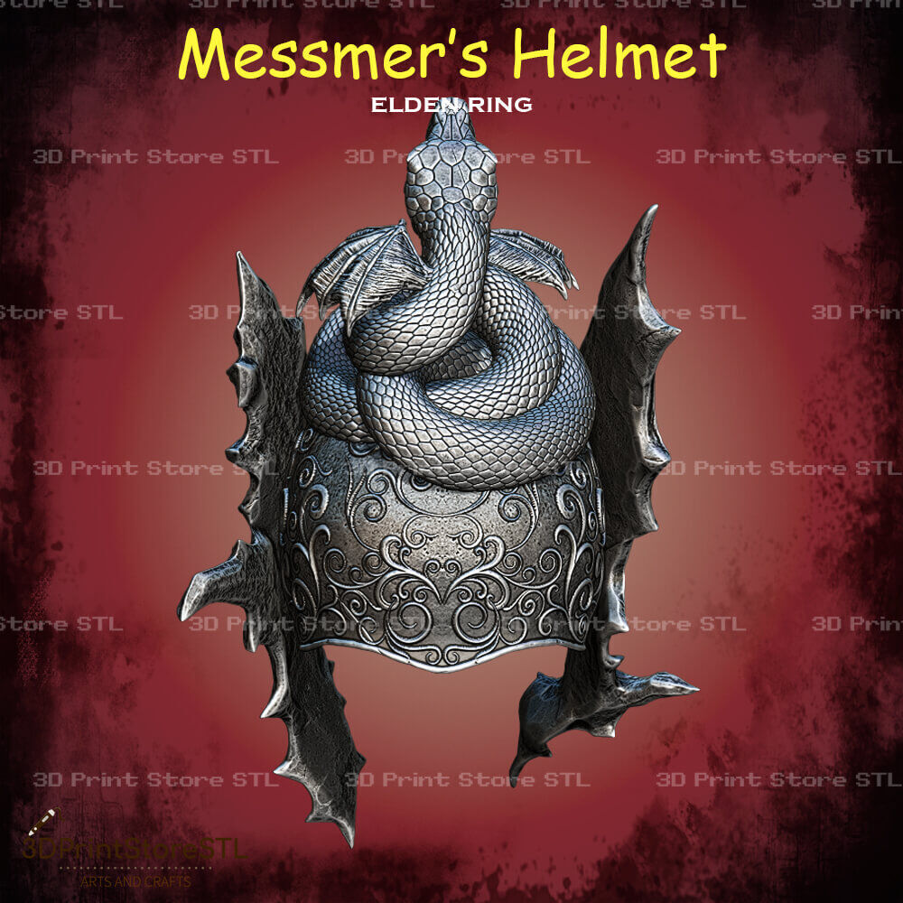 Messmer Helmet Cosplay Elden Ring - STL File 3D print model_5