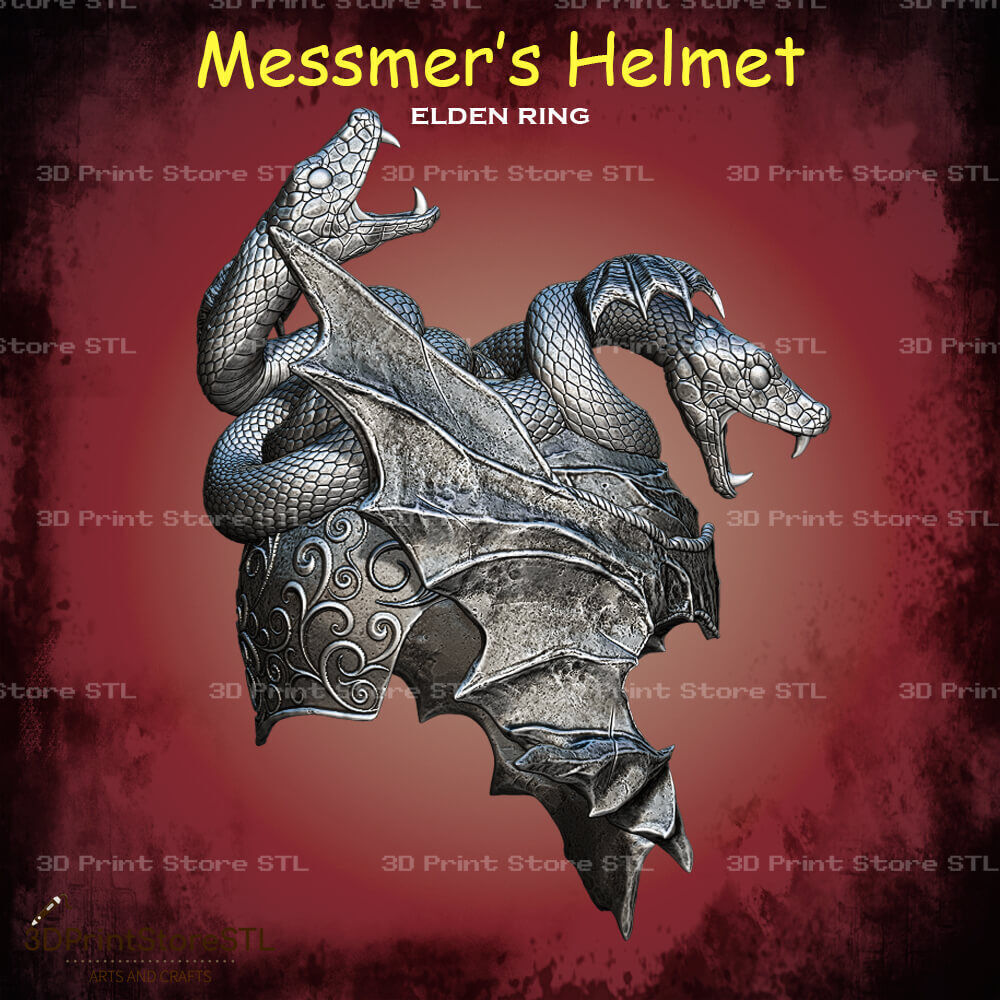 Messmer Helmet Cosplay Elden Ring - STL File 3D print model_3
