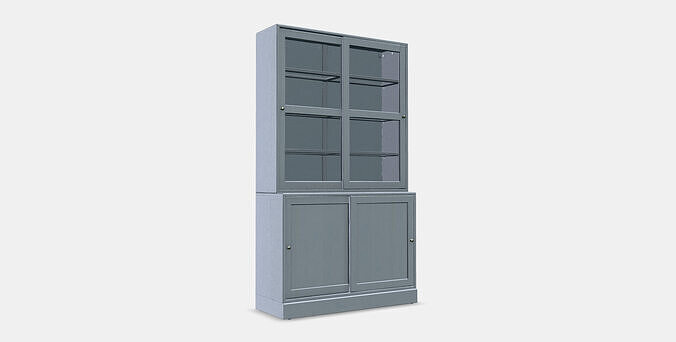 HAVSTA Storage comb w sliding glass doors Low-poly 3D model