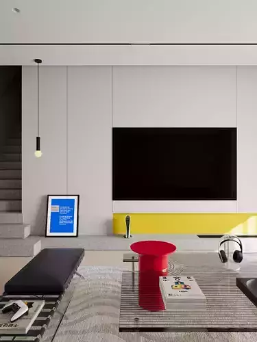 Modern Bauhaus Style Apartment Interior 3D model