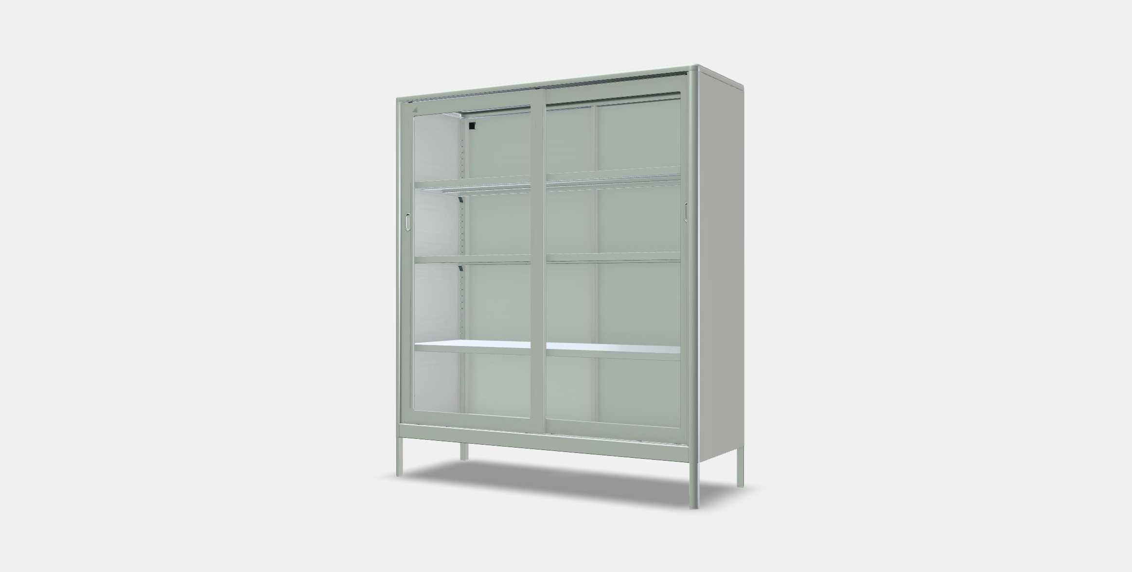 IDASEN Cabinet with sliding glass doors 3D model_11