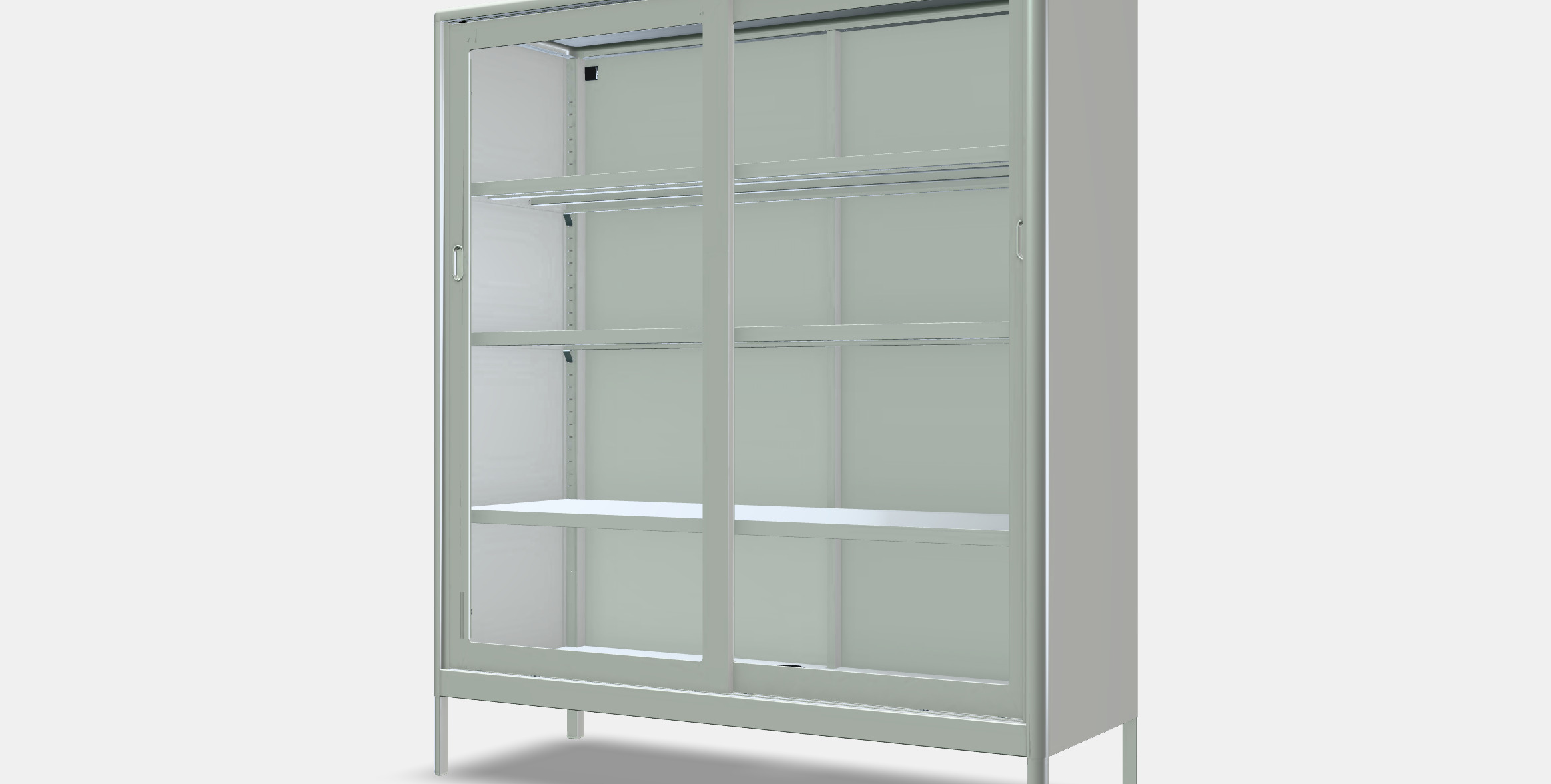 IDASEN Cabinet with sliding glass doors 3D model_13