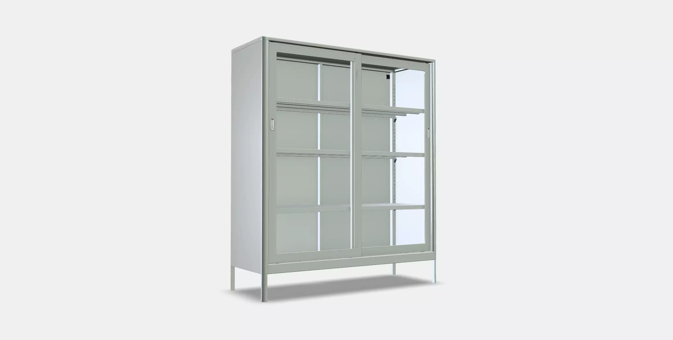 IDASEN Cabinet with sliding glass doors 3D model_0
