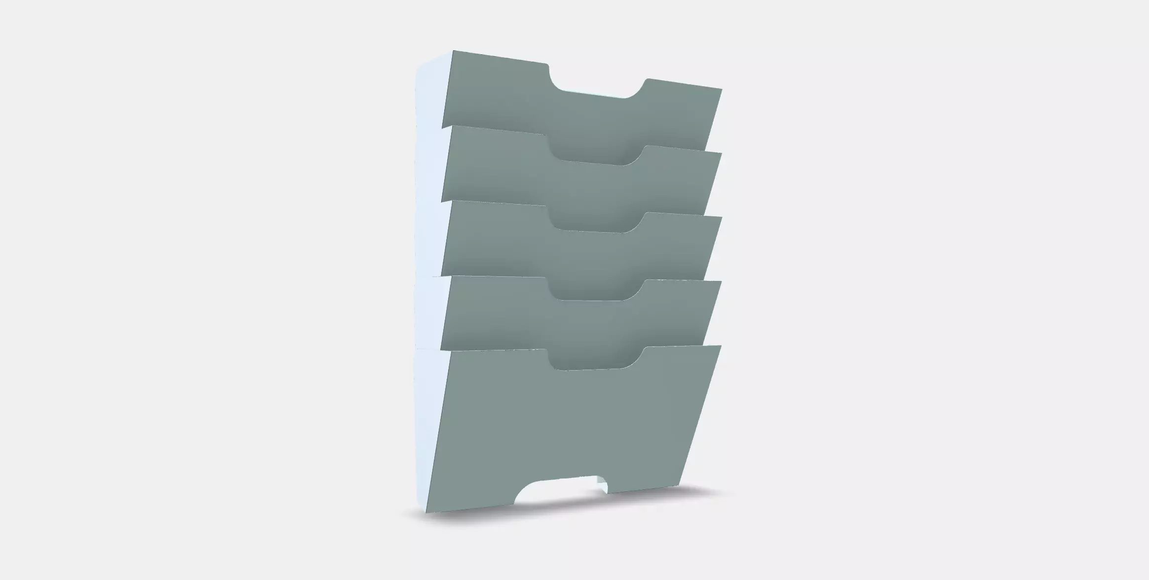 KVISSLE Wall magazine rack Low-poly 3D model_0