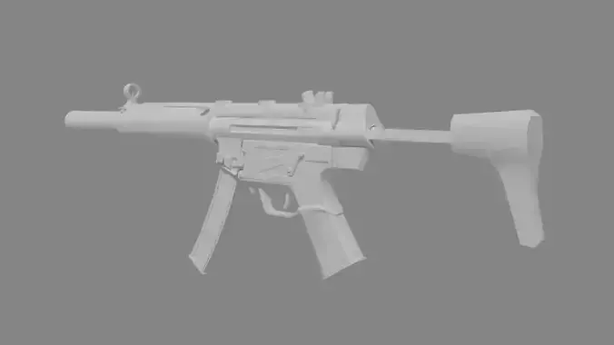 MP5 SD3 Low-poly 3D model