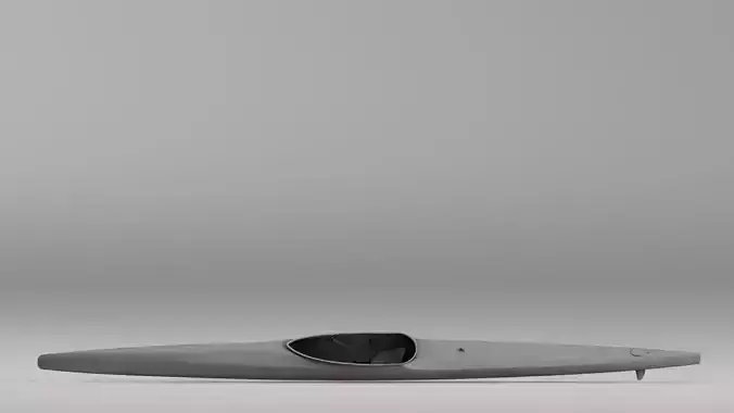 001603 Raw 3D Scan of a Kayak  Full Scale Canoe Hull 3D print model