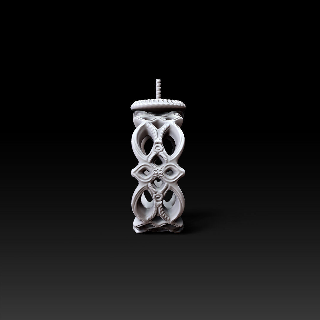 Sculpted Ring for Pearls  3D print model_2