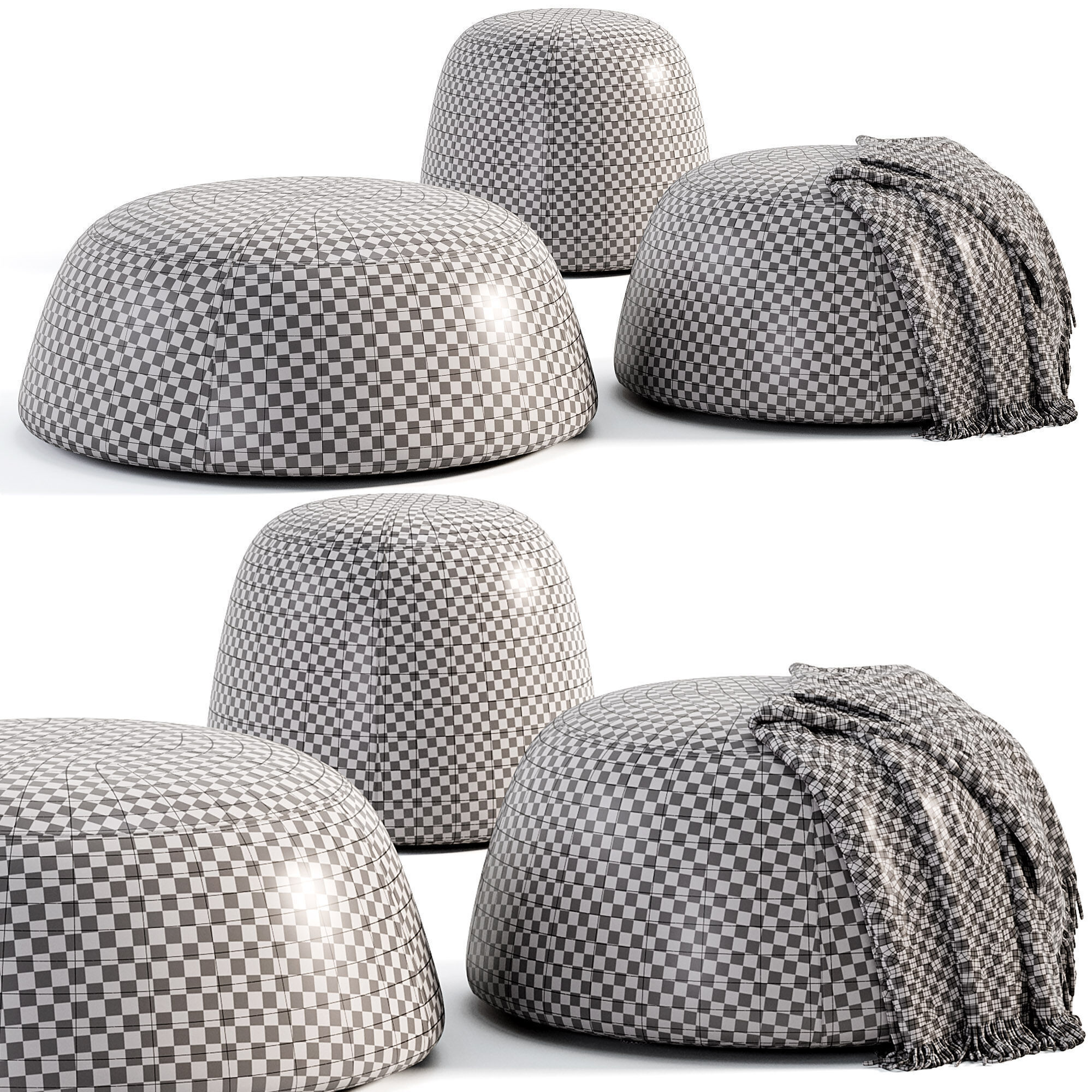 FUJI Pouf By MDF Italia Low-poly 3D model_6