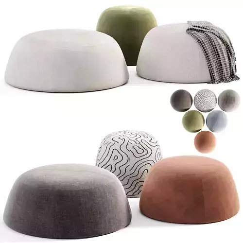 FUJI Pouf By MDF Italia Low-poly 3D model