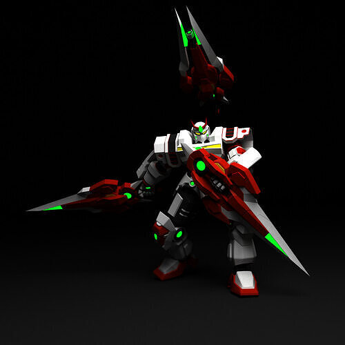 Gundam Low-poly 3D model