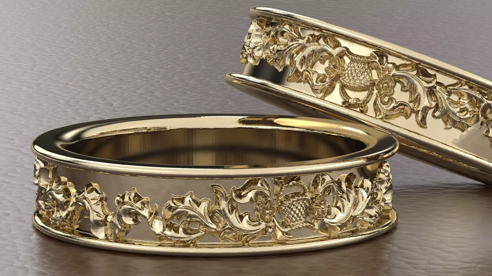 18mm ring with super beautiful pattern Free 3D print model