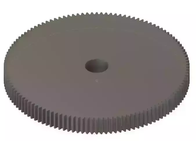 Spur Gear 120 teeth 15mm Wide 152 Pitch Dia 20deg Press Angle 3D print model