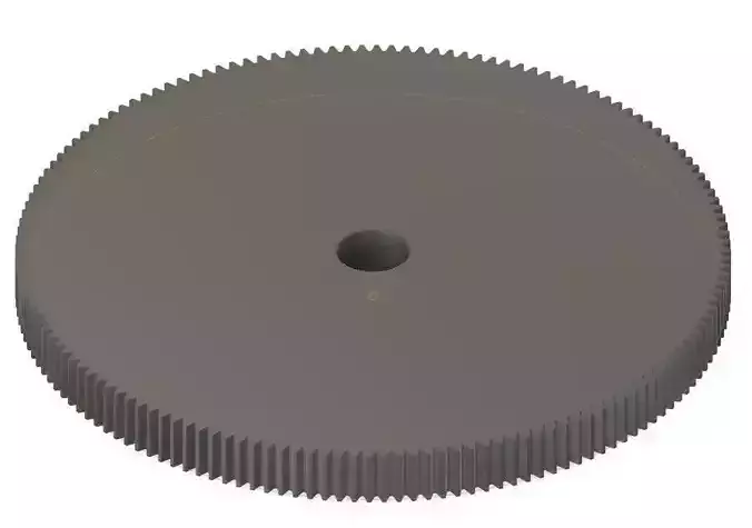 Spur Gear 150 teeth 15mm Wide 190mm Pitch Dia 20deg Press Angle 3D print model
