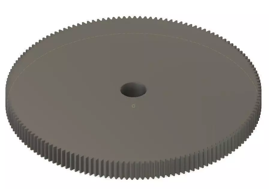 Spur Gear 150 teeth 15mm Wide 190mm Pitch Dia 20deg Press Angle 3D print model_0