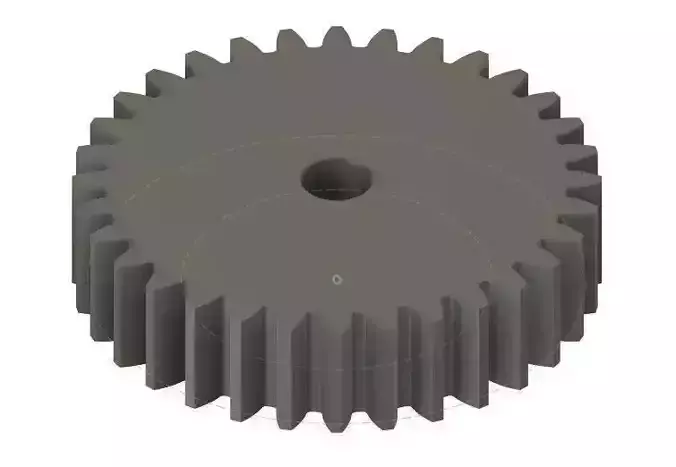 Spur Gear 32 teeth 10mm Wide 40mm Pitch Dia 20deg Press Angle 3D print model