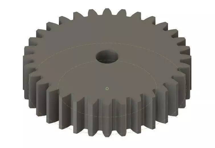 Spur Gear 32 teeth 10mm Wide 40mm Pitch Dia 20deg Press Angle 3D print model_0