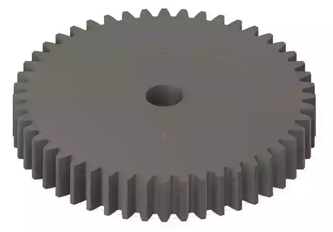 Spur Gear 48 teeth 10mm Wide 60mm Pitch Dia 20deg Press Angle 3D print model