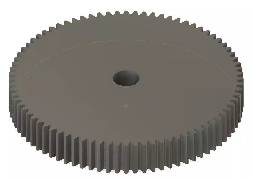 Spur Gear 80 teeth 15mm Wide 101mm Pitch Dia 20deg Press Angle 3D print model_0