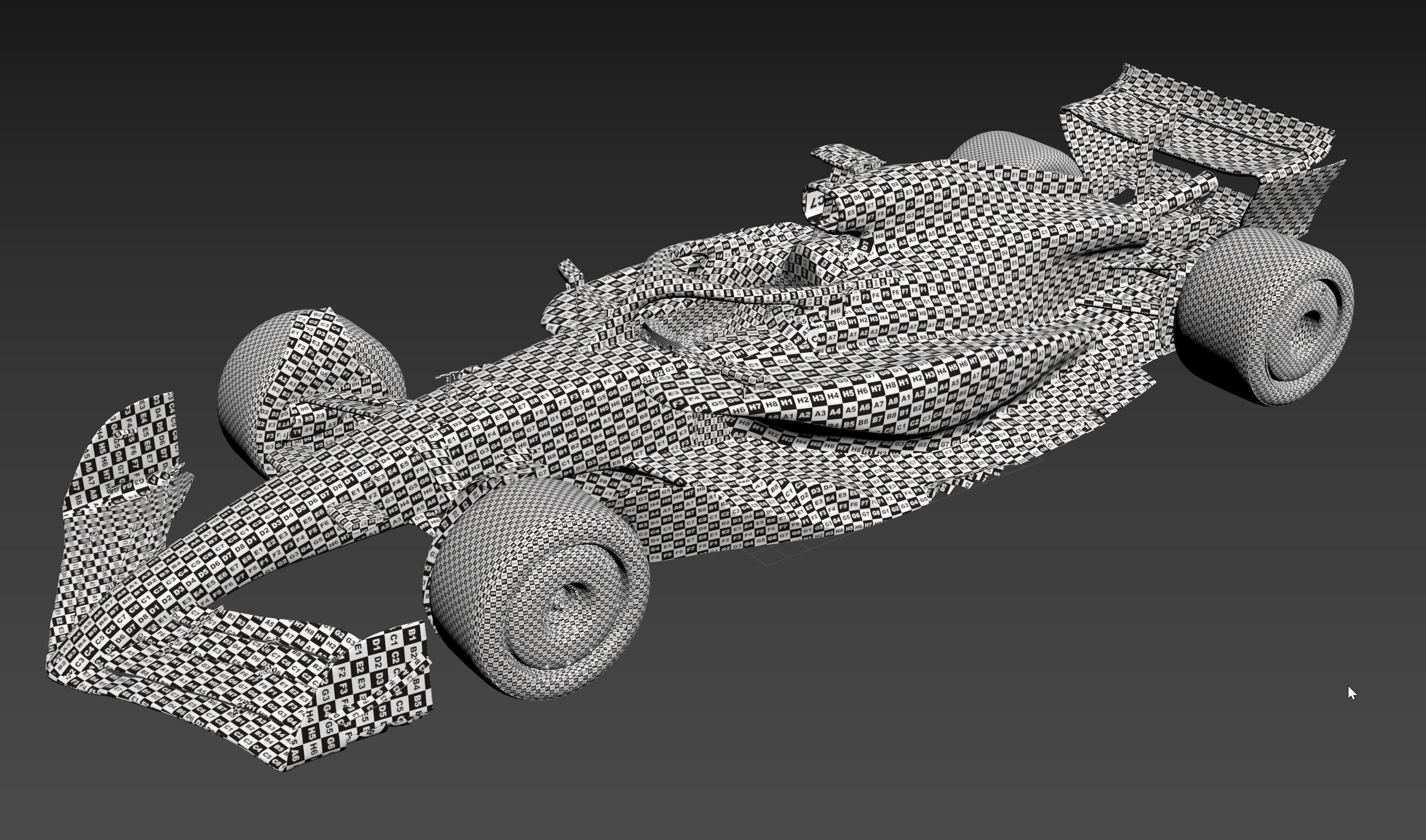 F1 Generic Car 2025 Template 3D model_13