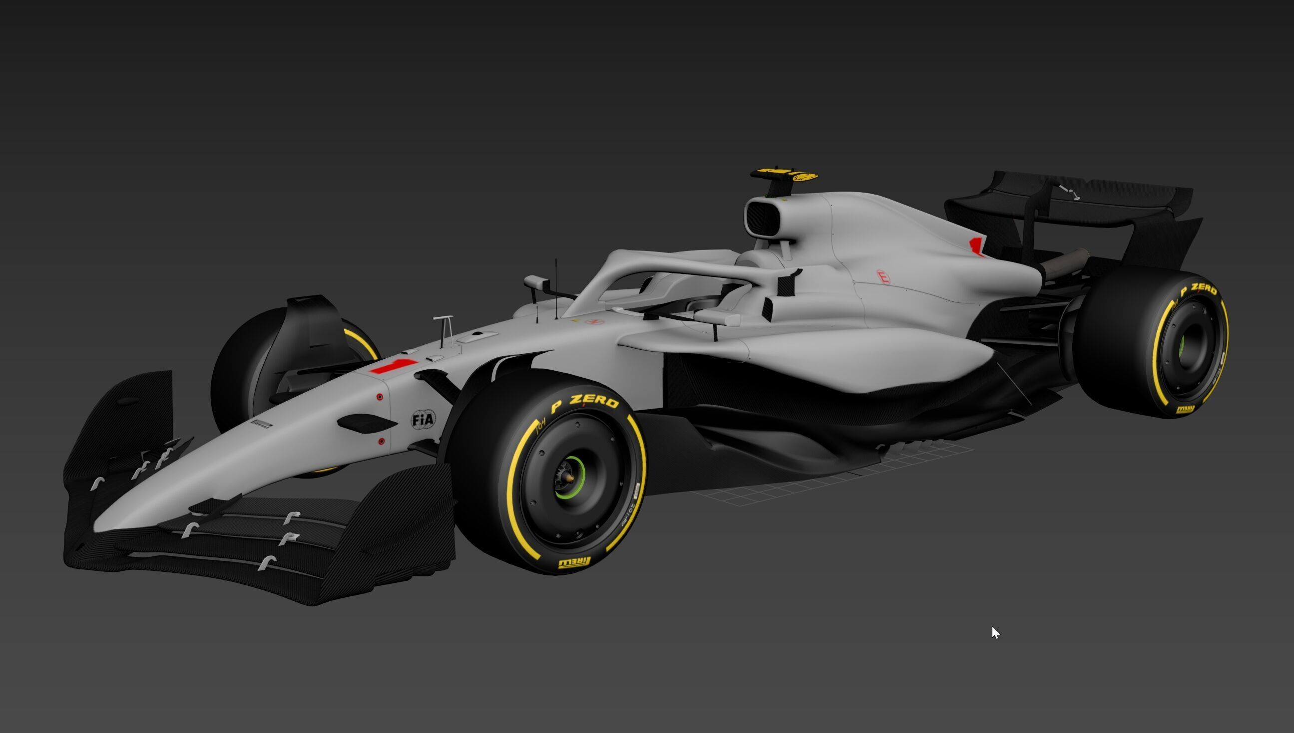F1 Generic Car 2025 Template 3D model_24